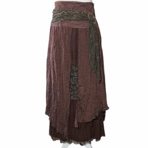 Pretty Angel Brown Maxi Skirt Size Small